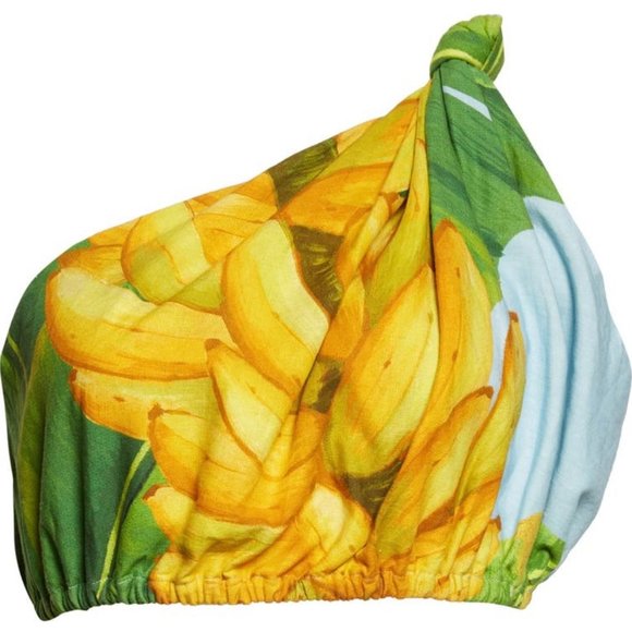 FARM RIO Fresh Bananas One Shoulder Crop Top - Picture 8 of 9